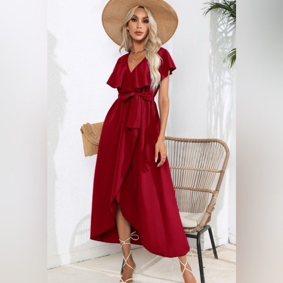 Vacation Vibes Midi Ruffle Dress - Picture 2 of 4